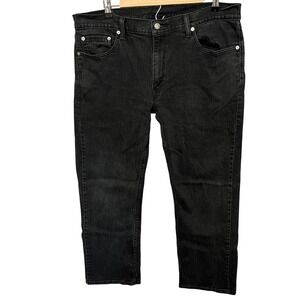 Levi's 514 Straight Fit Black‎ Wash Denim Jeans Men's W36 L30